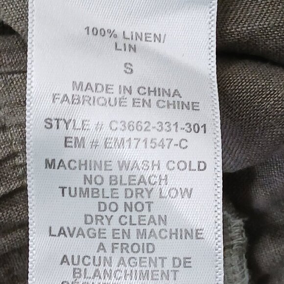 Cloth & Stone 100% Linen Jogger Pants Green Size Small - Picture 5 of 5